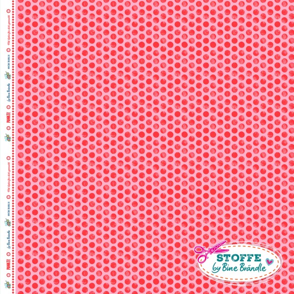Bine Brändle kleine Punkte Rosa-Rot 0,5m x 155cm