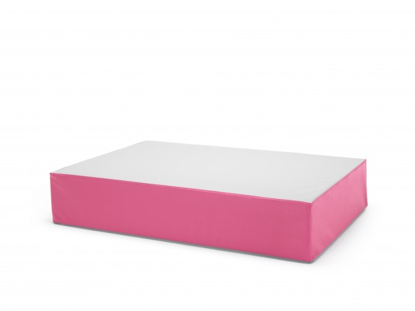 traturio Hüpfmatratze 130x90x25 cm Outdoor grau/pink