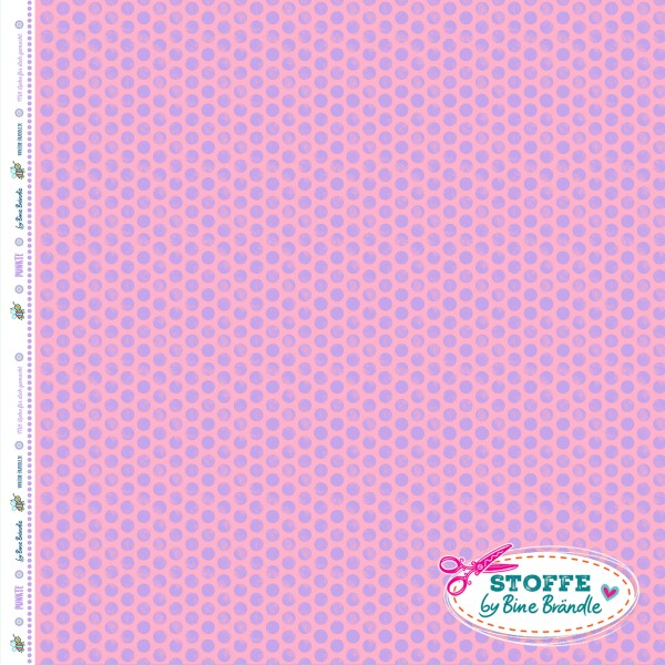 Bine Braendle kleine Punkte Rosa-Lila 0,5m x 155cm