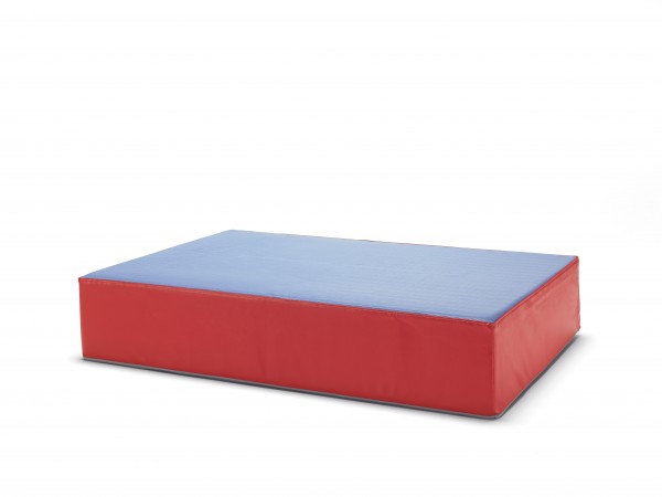 traturio Hüpfmatratze 130x90x25 cm Outdoor blau/rot