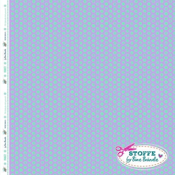 Bine Brändle Kleine Punkte Lila Mint 0,5m x 155cm