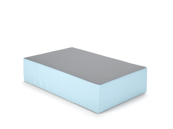 Hüpfmatratze 107x70x25 cm mittelgrau/eisblau